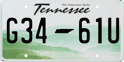 TN license plate G3461U