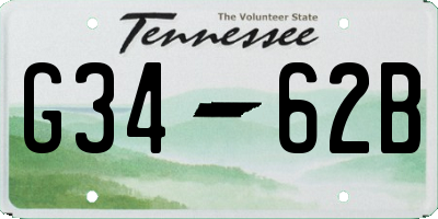 TN license plate G3462B