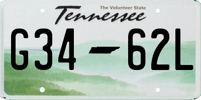 TN license plate G3462L