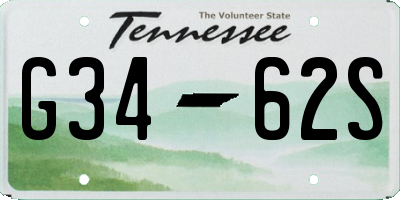 TN license plate G3462S