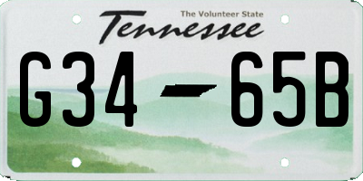 TN license plate G3465B