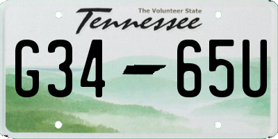 TN license plate G3465U