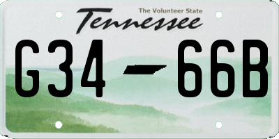 TN license plate G3466B