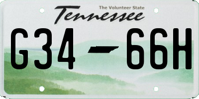 TN license plate G3466H