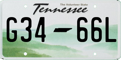 TN license plate G3466L