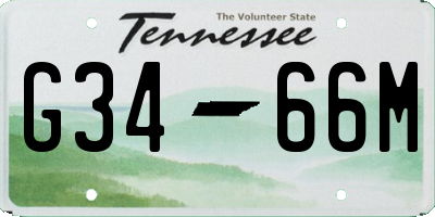 TN license plate G3466M