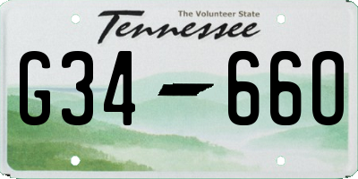 TN license plate G3466O