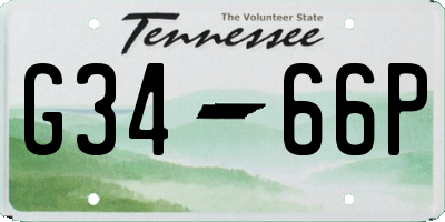 TN license plate G3466P