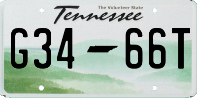 TN license plate G3466T