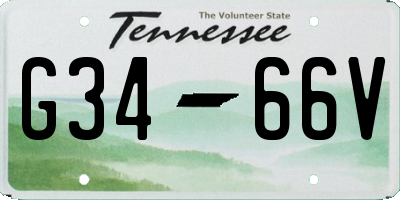 TN license plate G3466V