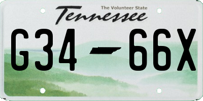 TN license plate G3466X