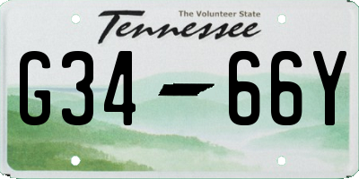 TN license plate G3466Y