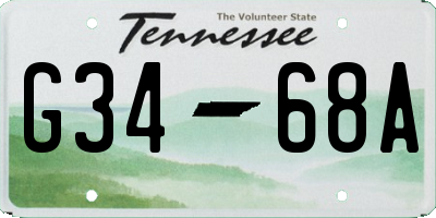 TN license plate G3468A