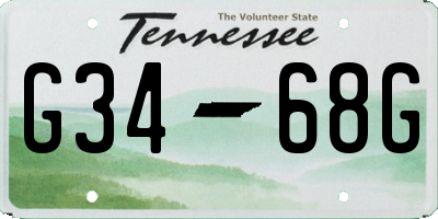 TN license plate G3468G