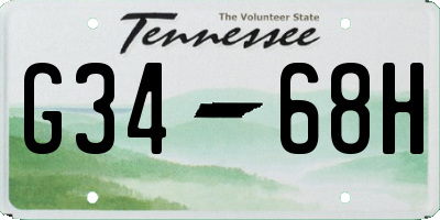 TN license plate G3468H