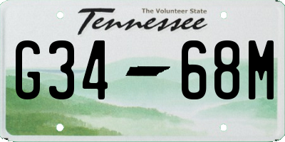 TN license plate G3468M