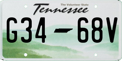 TN license plate G3468V