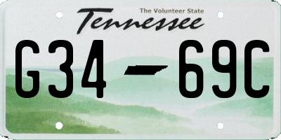 TN license plate G3469C