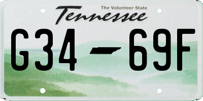TN license plate G3469F