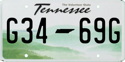 TN license plate G3469G