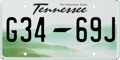 TN license plate G3469J