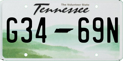 TN license plate G3469N