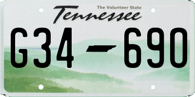 TN license plate G3469O