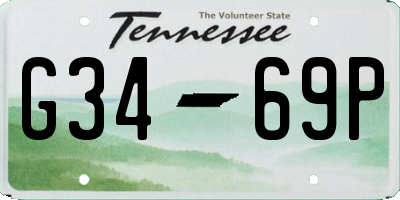 TN license plate G3469P
