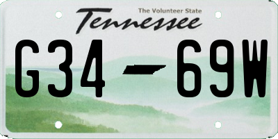 TN license plate G3469W