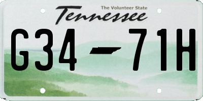 TN license plate G3471H