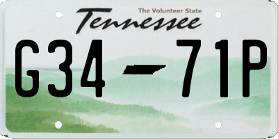 TN license plate G3471P