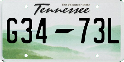 TN license plate G3473L