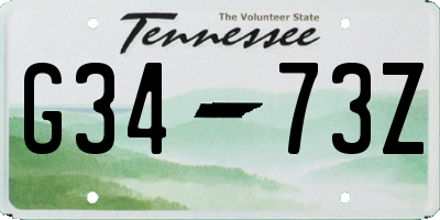 TN license plate G3473Z