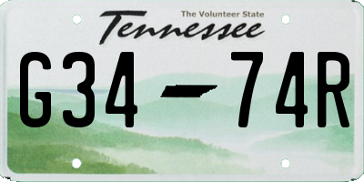 TN license plate G3474R