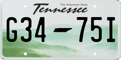 TN license plate G3475I