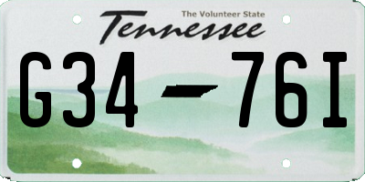 TN license plate G3476I