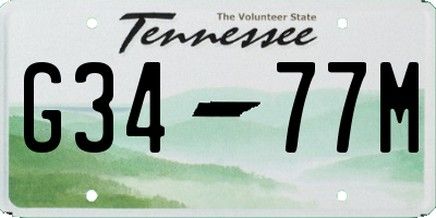 TN license plate G3477M