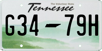 TN license plate G3479H