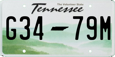 TN license plate G3479M