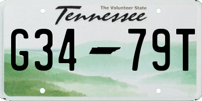 TN license plate G3479T