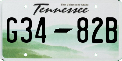 TN license plate G3482B