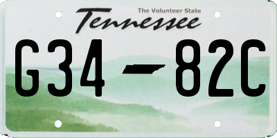 TN license plate G3482C