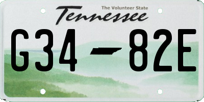 TN license plate G3482E