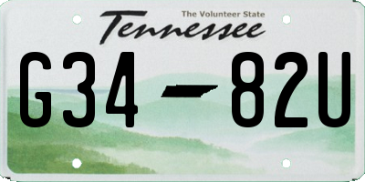 TN license plate G3482U