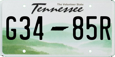 TN license plate G3485R