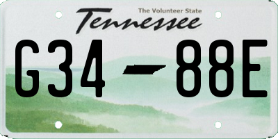 TN license plate G3488E