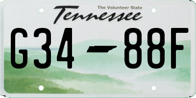 TN license plate G3488F
