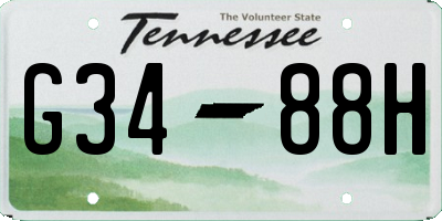 TN license plate G3488H