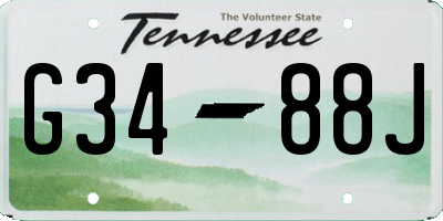 TN license plate G3488J