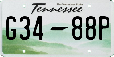 TN license plate G3488P